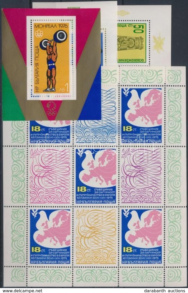 ** 1973-1978 1 Kisív, 1 Bélyeg és 6 Blokk 2 Stecklapon - Altri & Non Classificati