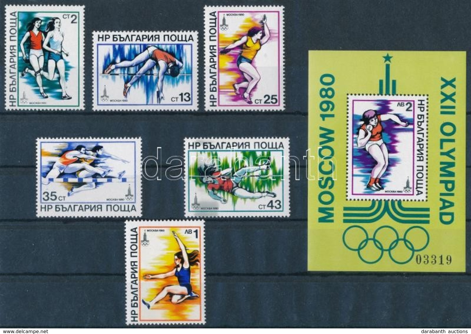 ** 1979 Olimpia Sor Mi 2800-2805 + Blokk Mi 93 - Sonstige & Ohne Zuordnung