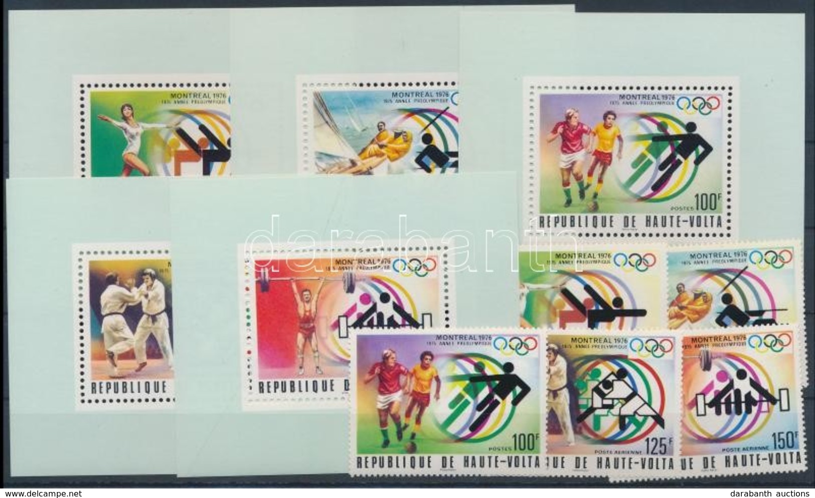 ** 1976 Montreali Nyári Olimpia Sor + Sor Blokkformában Mi 611-615 - Andere & Zonder Classificatie