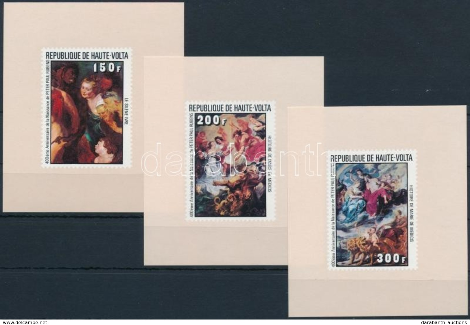 ** 1977 Rubens Festmények Mi 690-695 De Luxe Blokksor - Sonstige & Ohne Zuordnung