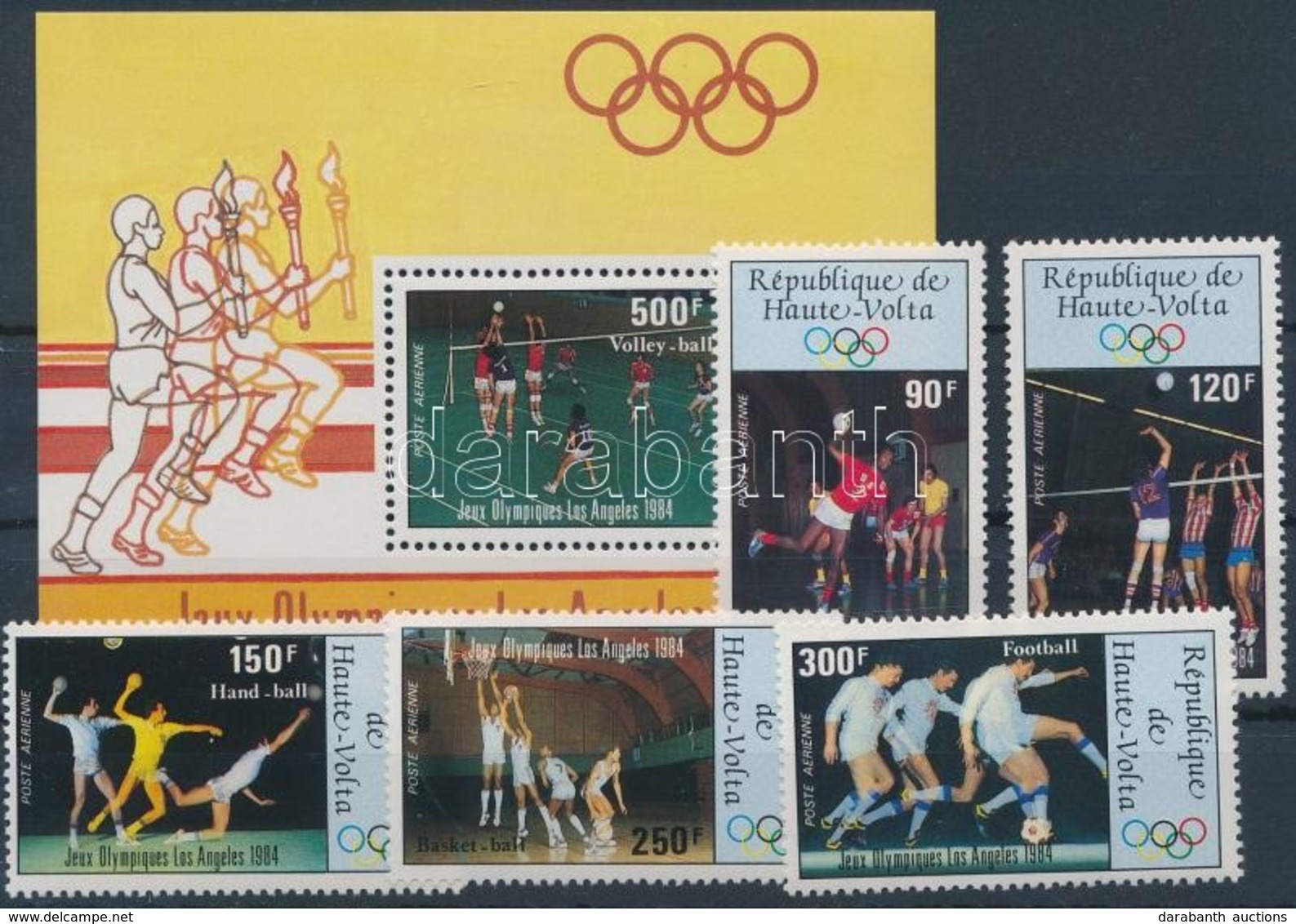 ** 1984 Nyári Olimpia, Los Angeles Sor Mi 929-933 + Blokk Mi 70 - Sonstige & Ohne Zuordnung