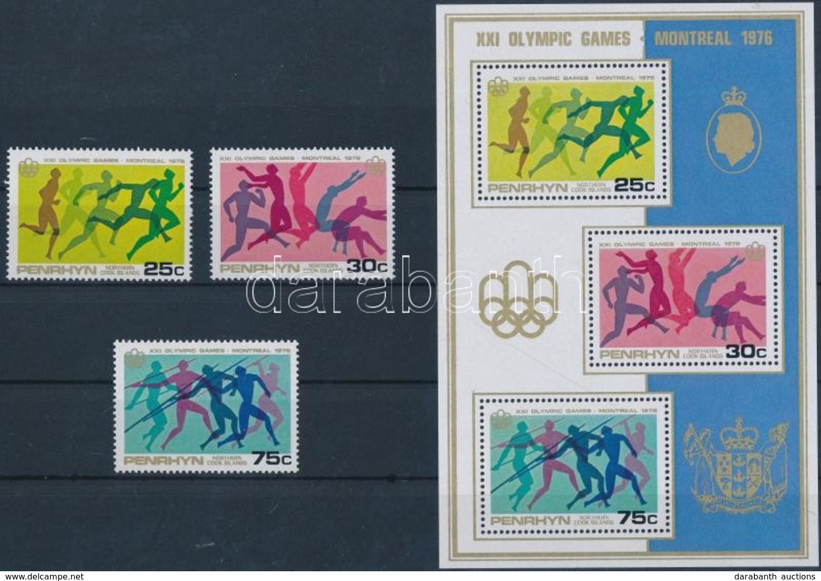 ** 1976 Montreali Nyári Olimpia Sor Mi 83-85 + Blokk Mi 3 - Altri & Non Classificati