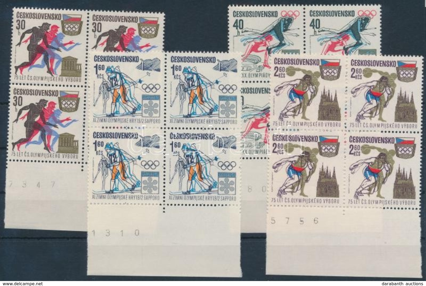 ** 1971 Olimpia Sor ívszéli Négyestömbökben Mi 2045-2048 - Altri & Non Classificati