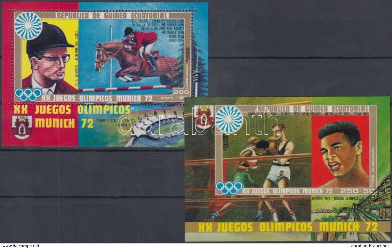 ** 1972 Nyári Olimpia, München (II) Blokk Sor Mi 13-14 - Altri & Non Classificati