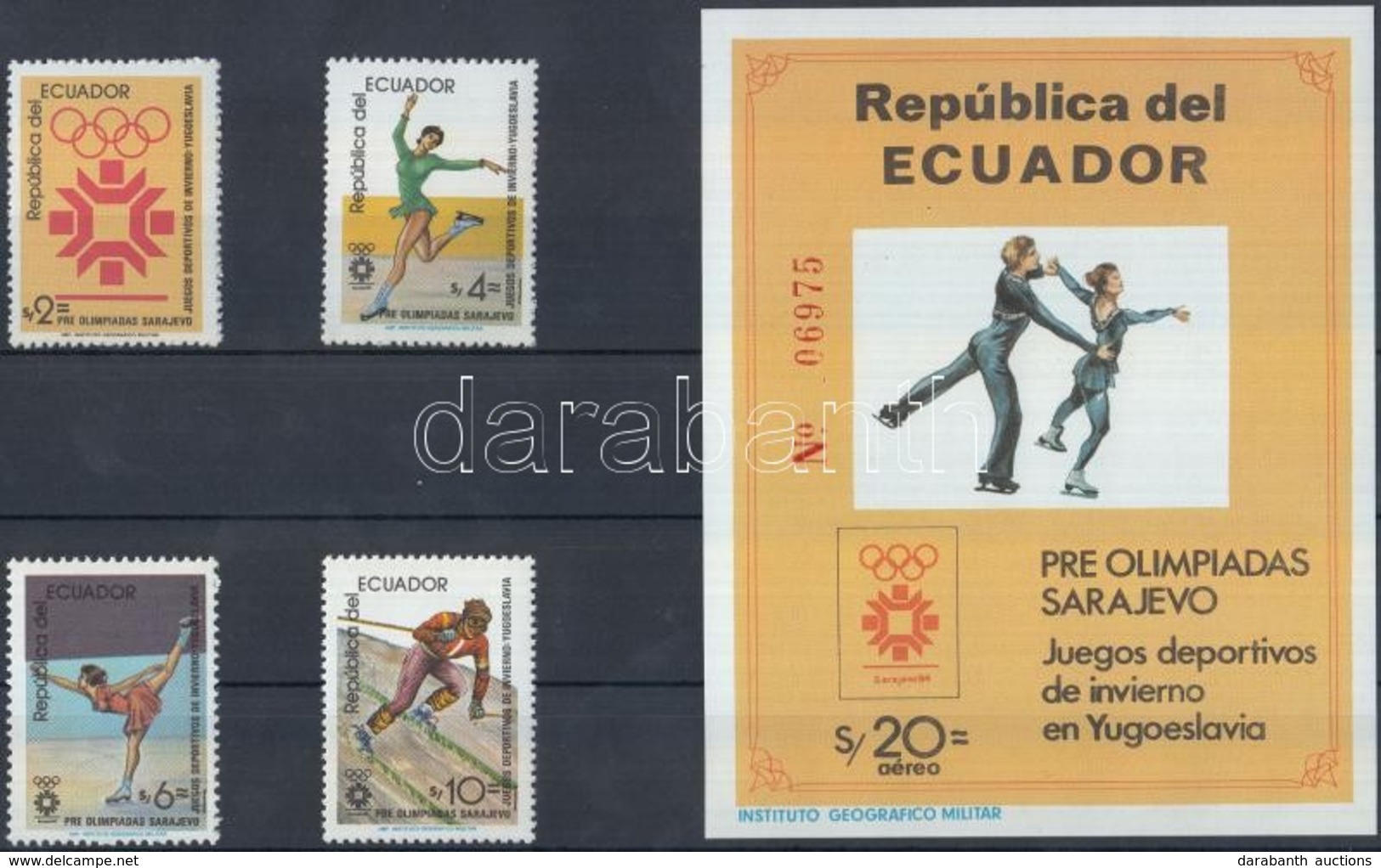 ** 1984 Téli Olimpia Sor Mi 1961-1964 + Blokk Mi 110 - Other & Unclassified