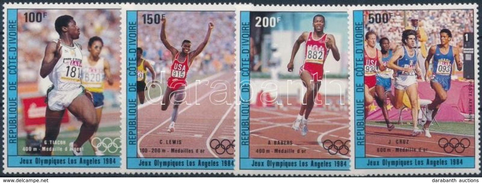 ** 1984 Los Angeles-i Olimpia érmesei Sor Mi 838-841 - Altri & Non Classificati