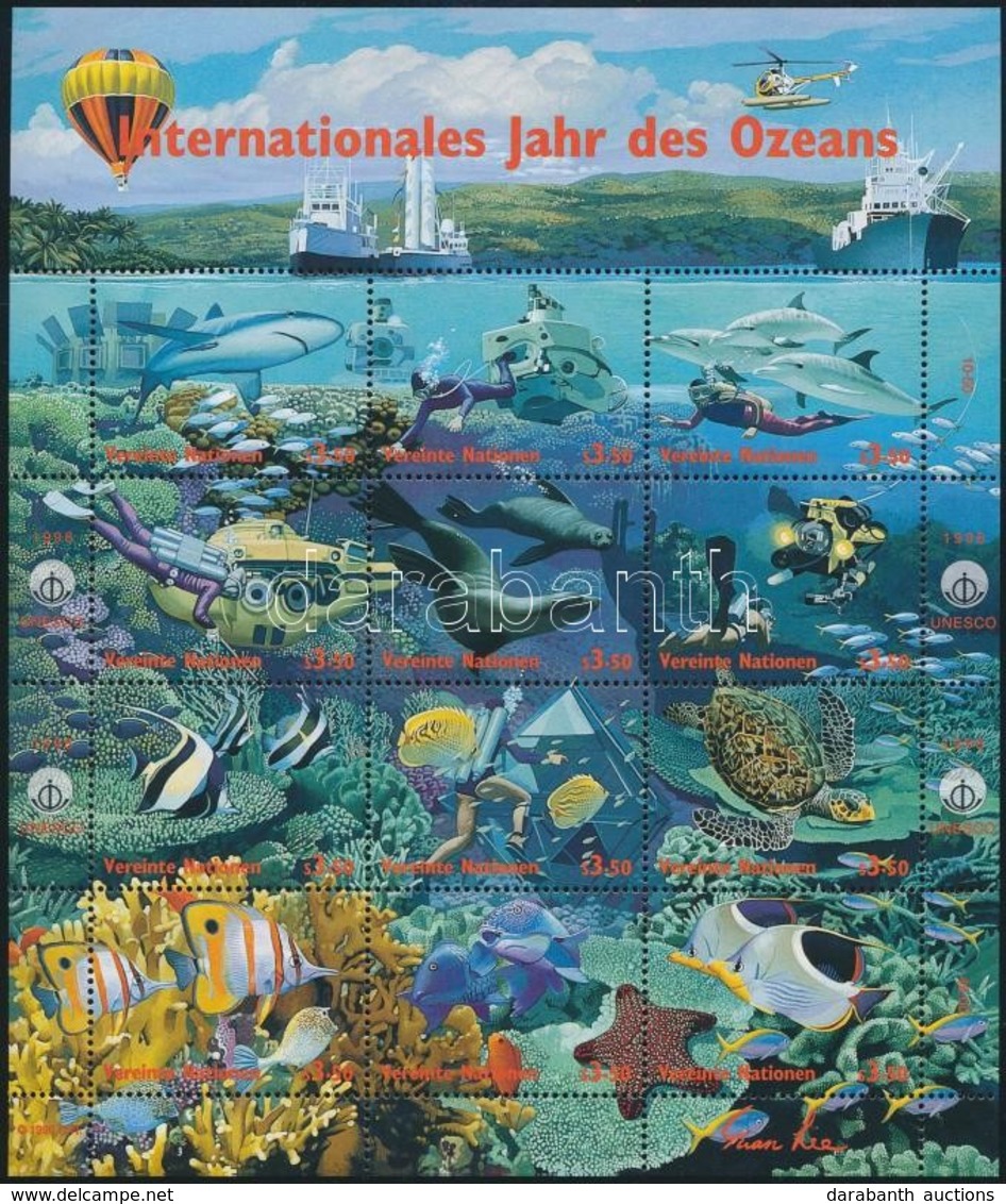 ** 1998 Az óceán Nemzetközi éve Kisív,
International Year Of The Ocean Minisheet
Mi 252-263 - Altri & Non Classificati