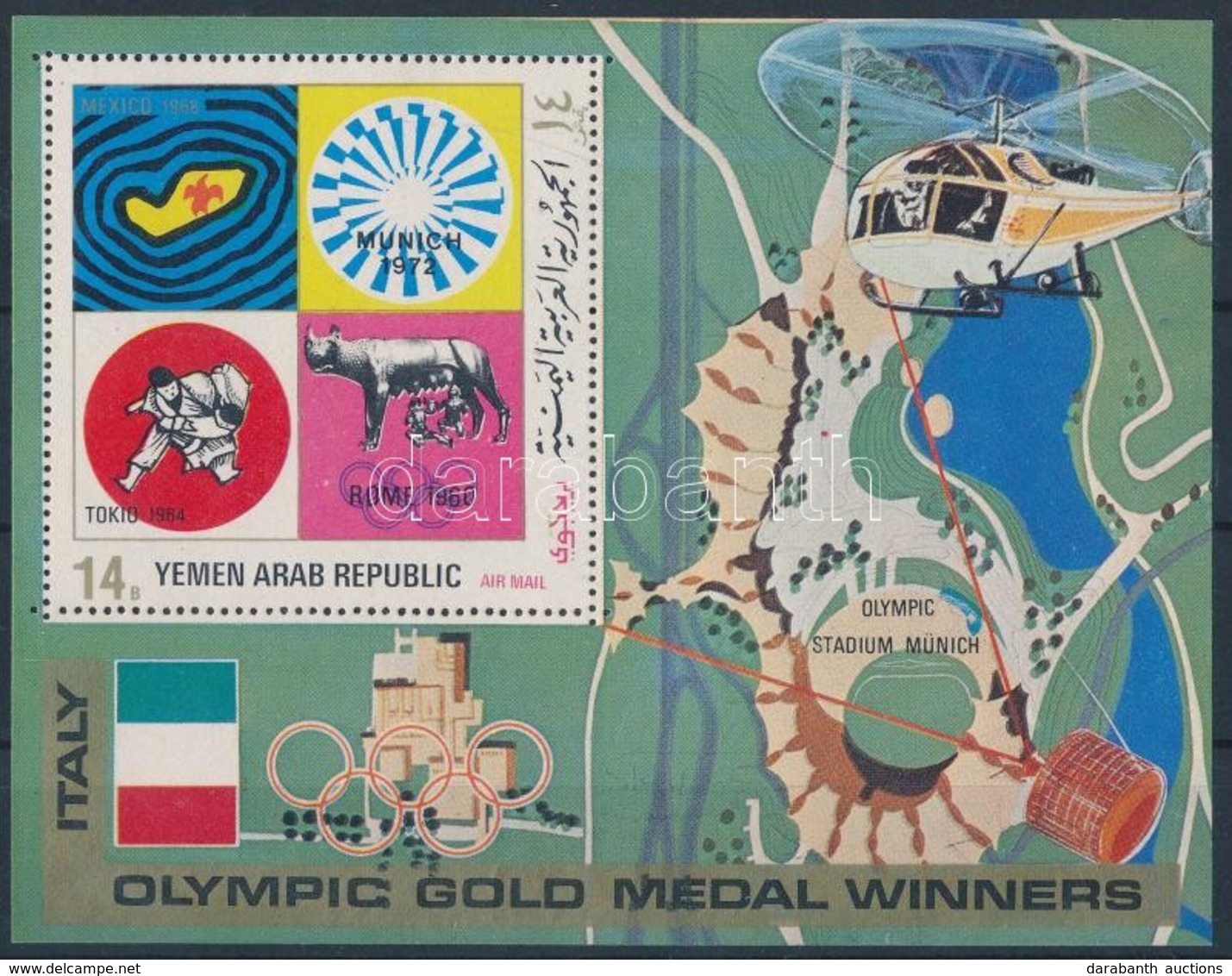 ** 1971 Olasz Olimpiai érmesek Blokk Mi 177 - Other & Unclassified