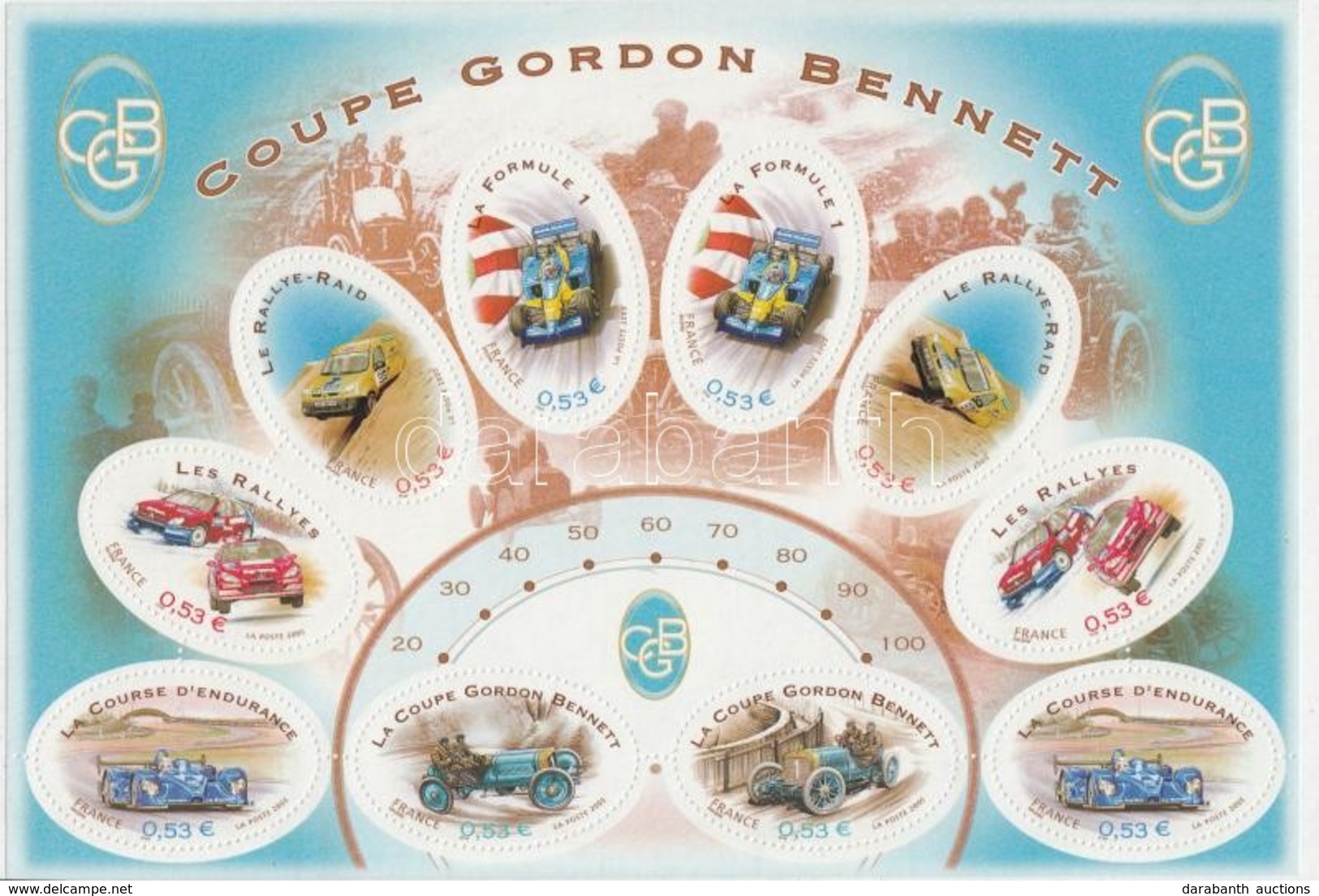 ** 2005 100 éves A Gordon-Bennett Kupa; Autóverseny Kisív Mi 3948-3953 - Other & Unclassified