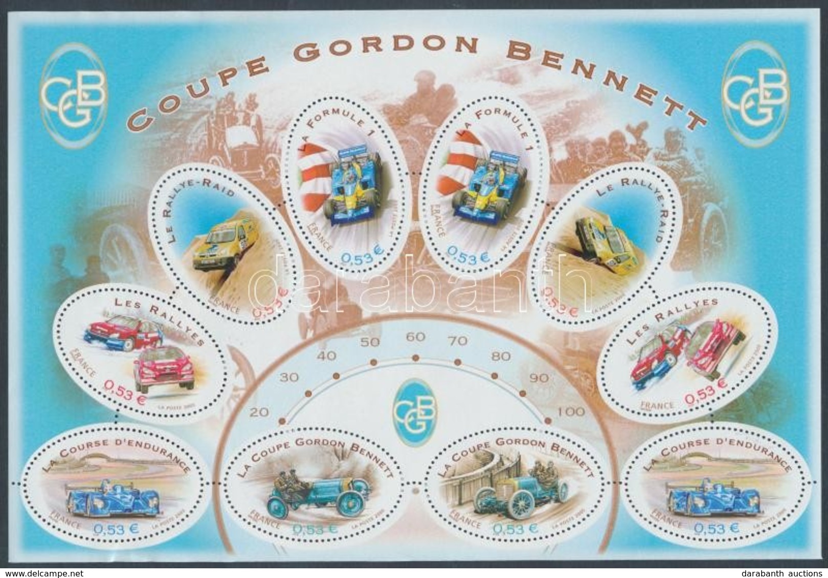 ** 2005 100 éves A Gordon-Bennett Kupa; Autóverseny Kisív Mi 3948-3953 - Autres & Non Classés