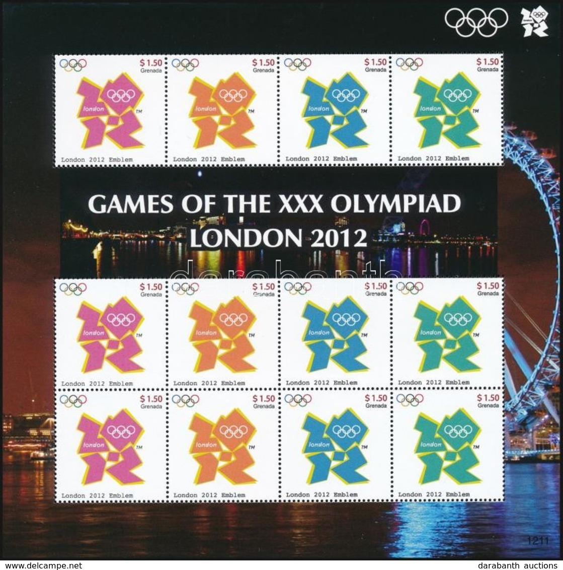 ** 2012 Nyári Olimpia Kisív Mi 6494-6497 - Andere & Zonder Classificatie