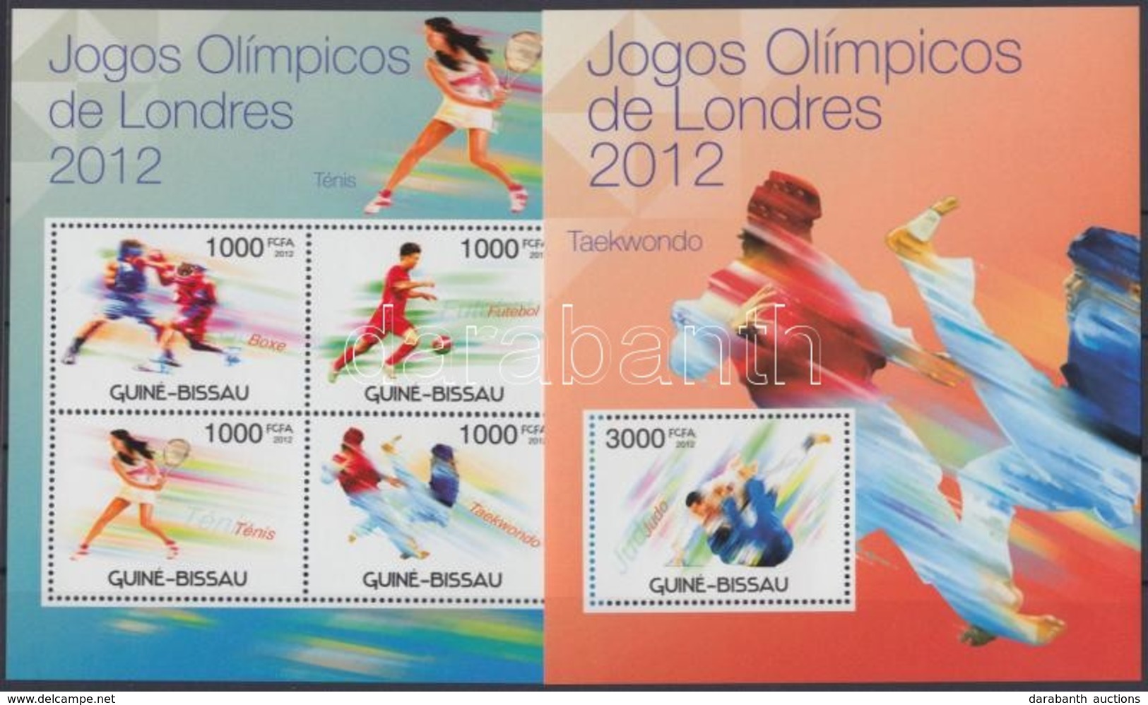 ** 2012 Olimpia London Kisív Mi 5947-5950 + Blokk Mi 1052 - Autres & Non Classés