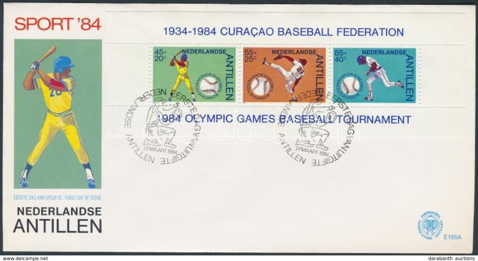 1984 Baseball Blokk FDC Mi 27 - Otros & Sin Clasificación