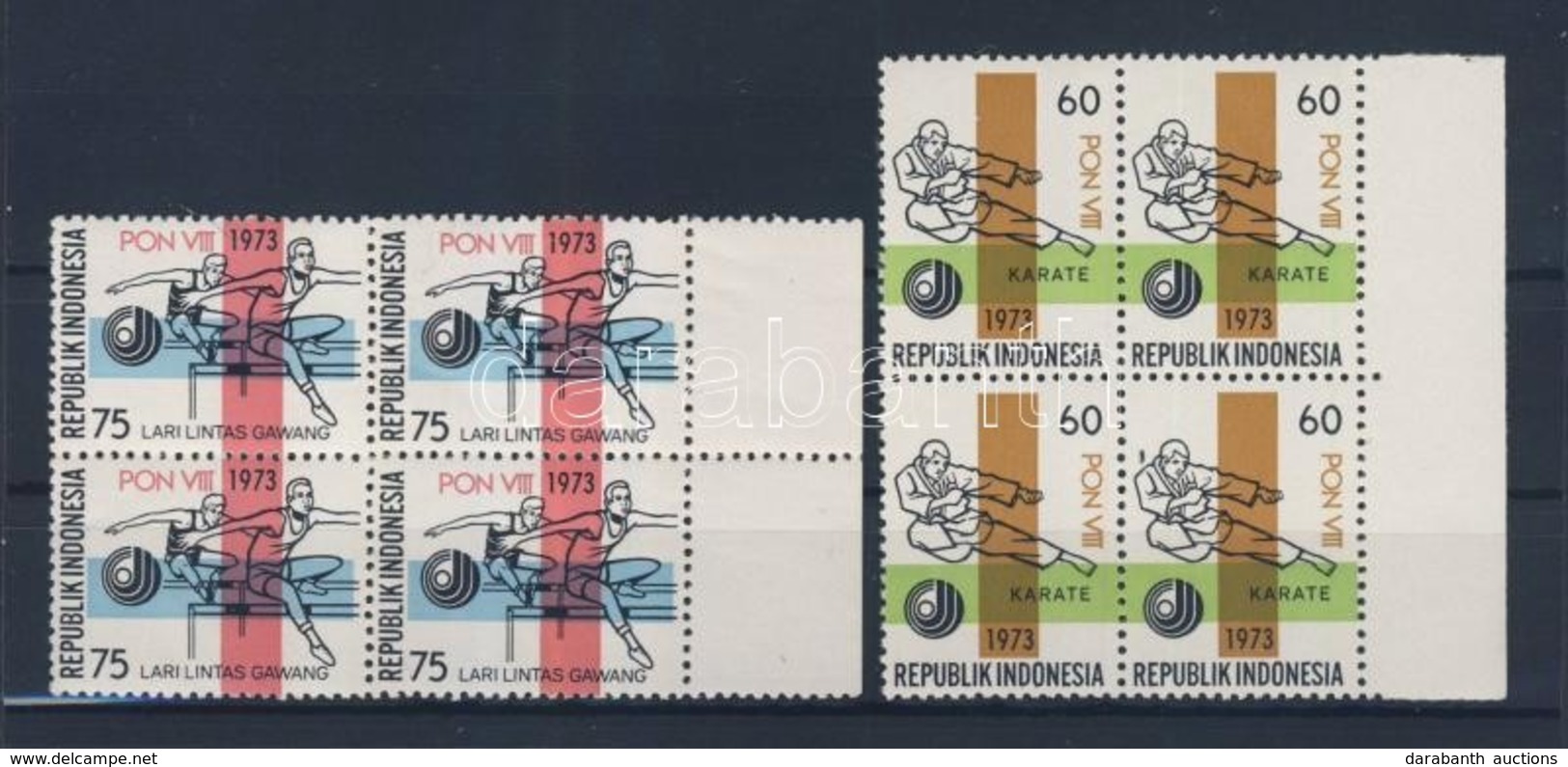 ** 1973 Nemzeti Sporthét Négyestömbök Mi 736-737 - Sonstige & Ohne Zuordnung