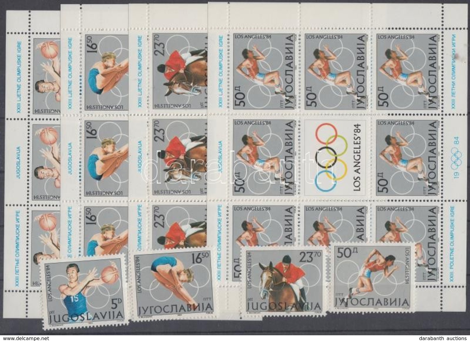 ** 1984 Nyári Olimpia Sor és Kisívek Mi 2048-2051 - Altri & Non Classificati