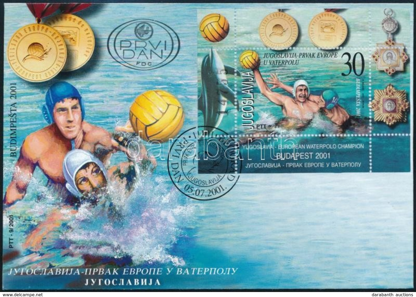 2001 Vizilabda Blokk Mi 51 FDC-n - Sonstige & Ohne Zuordnung