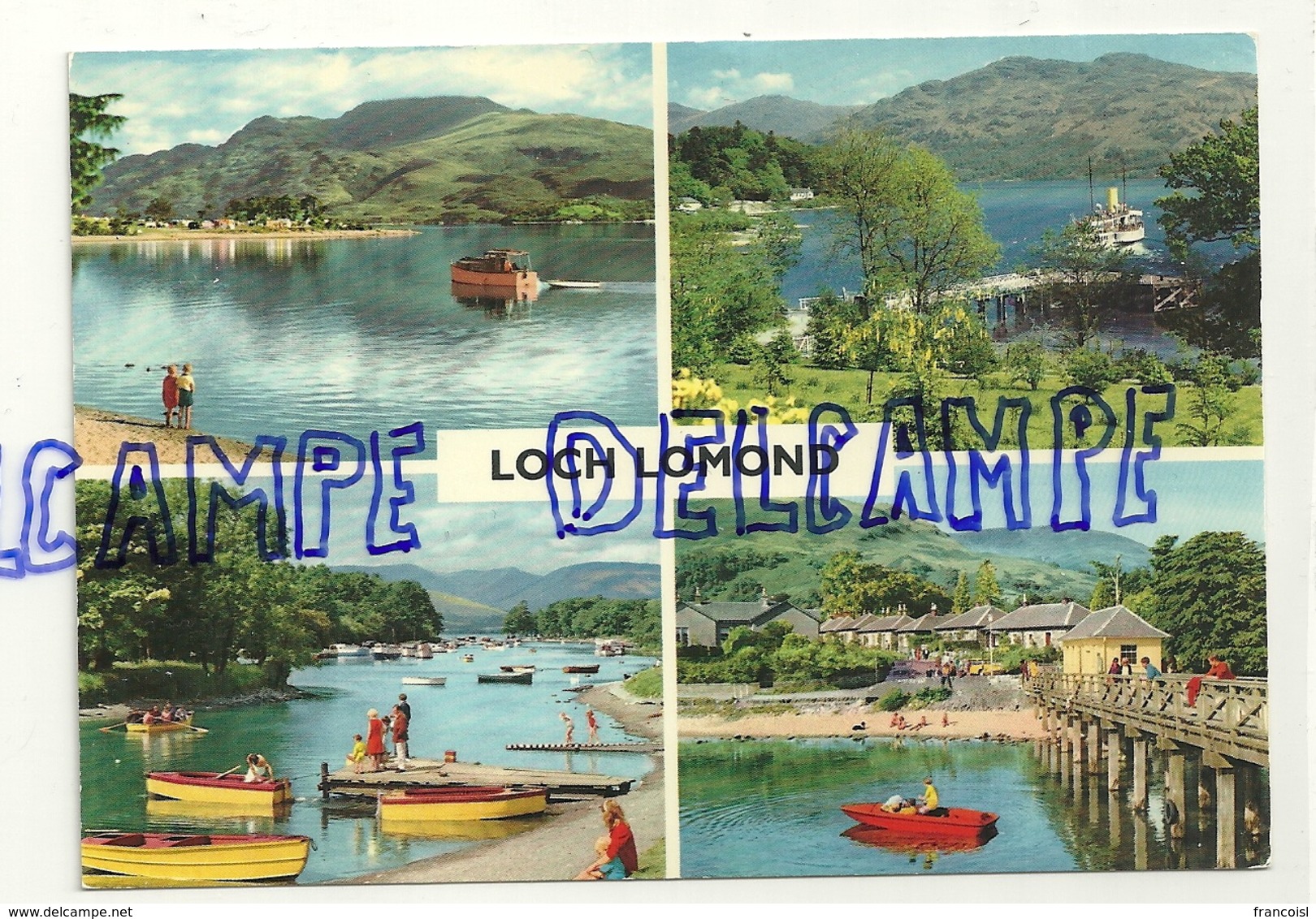 Royaume-Uni. Scotland. Ecosse. Loch Lomond. Carte Mosaïque (multivues). Photos: E. Ludwig. John Hinde Studions - Autres & Non Classés