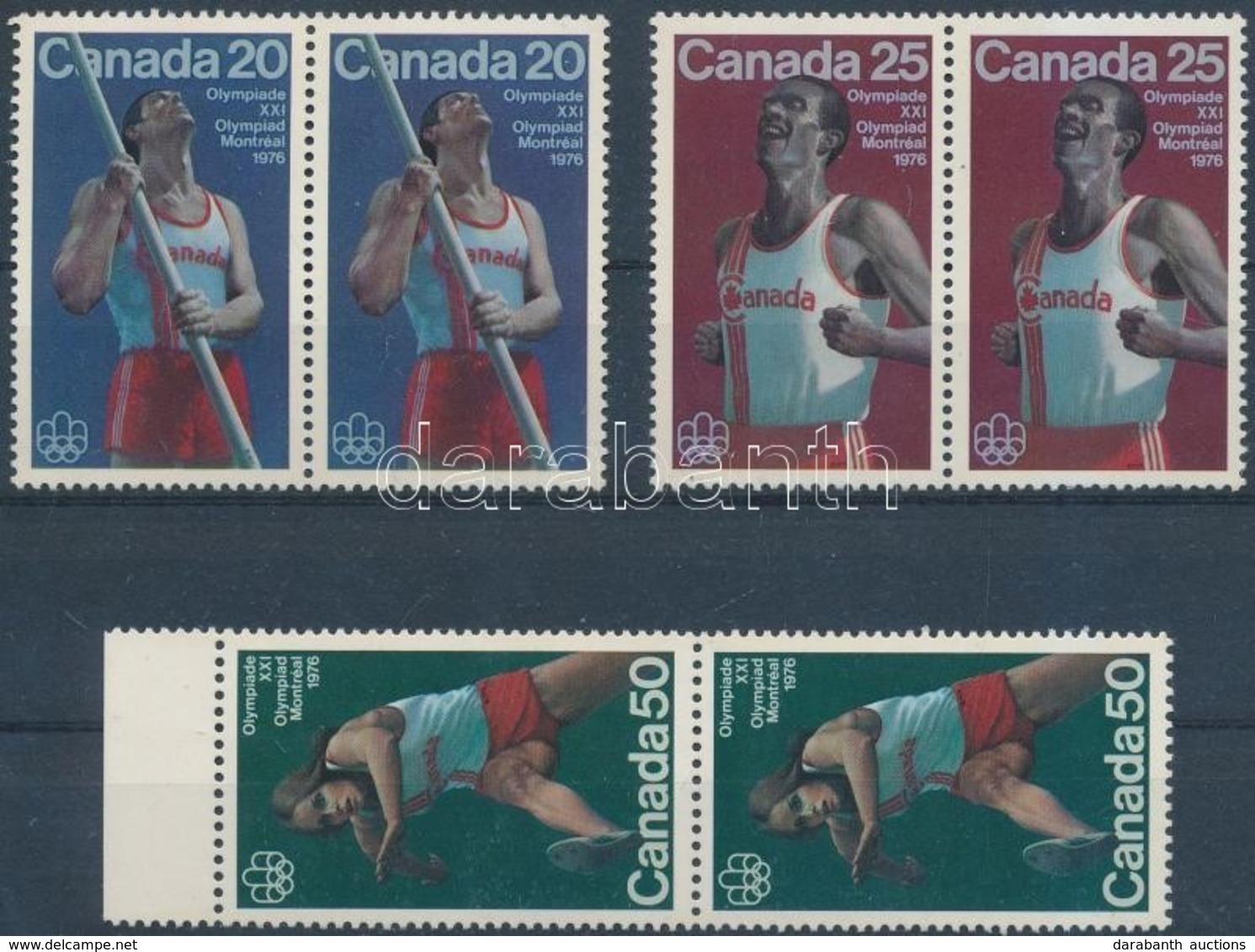 ** 1975 Nyári Olimpia (VII) Sor Párokban Mi 597-599 - Sonstige & Ohne Zuordnung