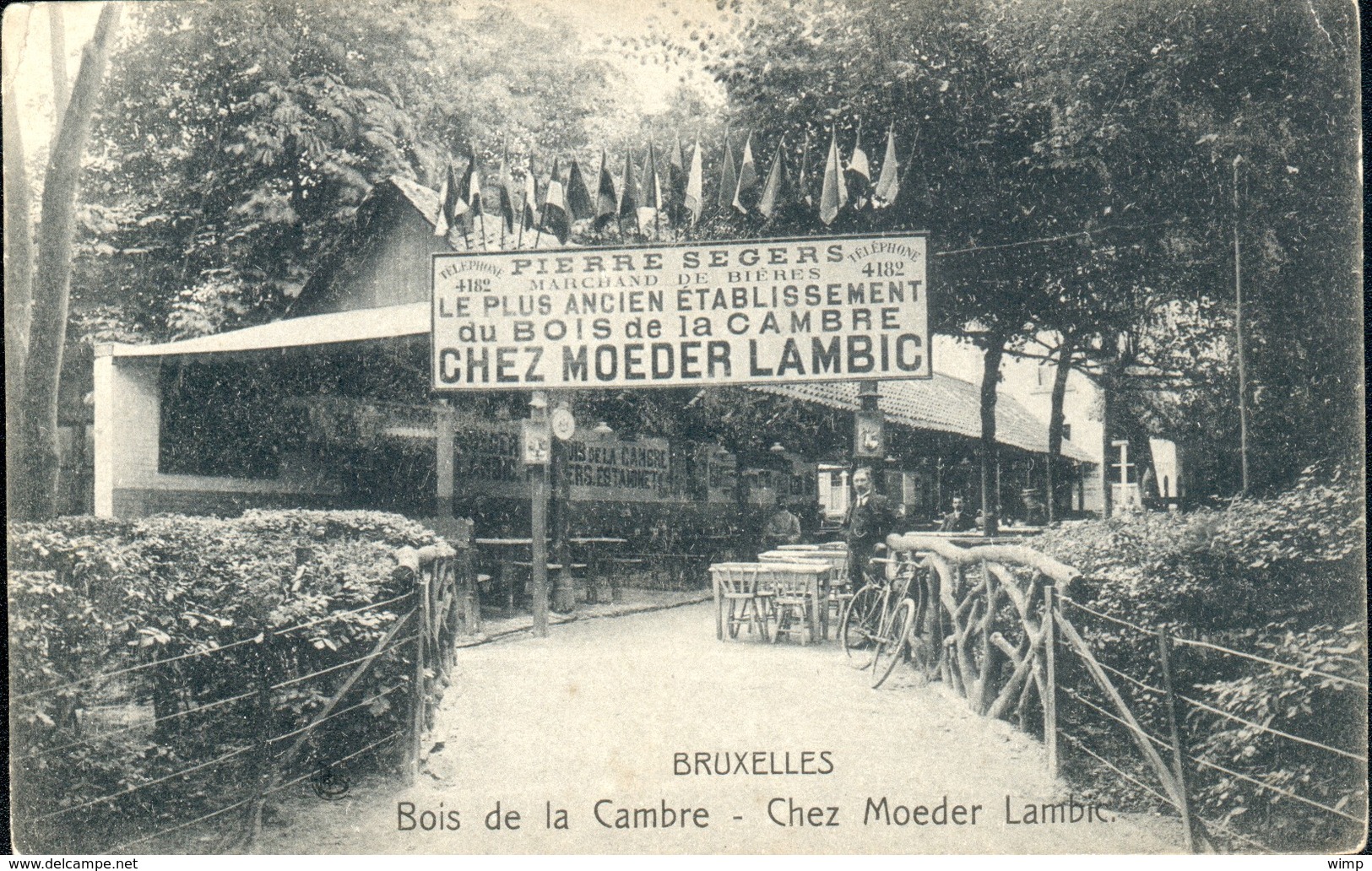 Bruxelles :   Bois De La Cambre "Moeder Lambic" Et Le Pont Rustique  - Les 2 Cartes - Bossen, Parken, Tuinen