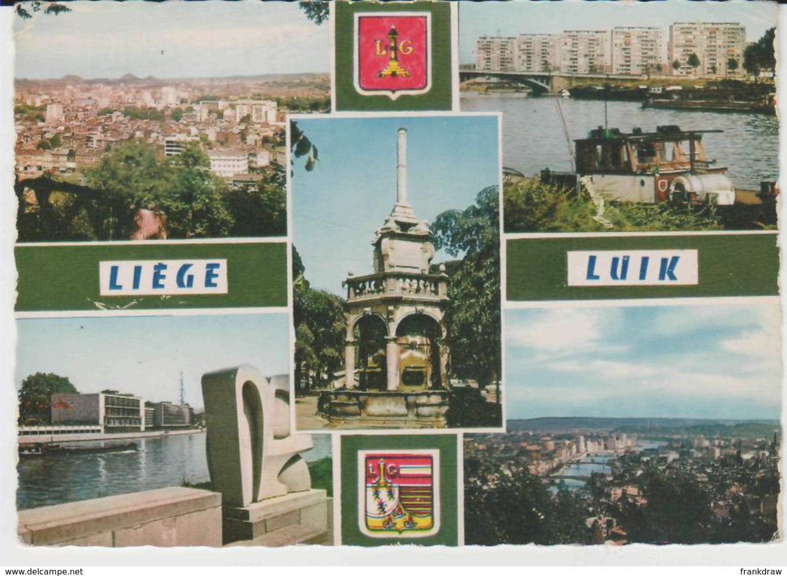 Postcard - Liege - Luik5 Views - Posted  29th Oct 1965 Very Good - Unclassified