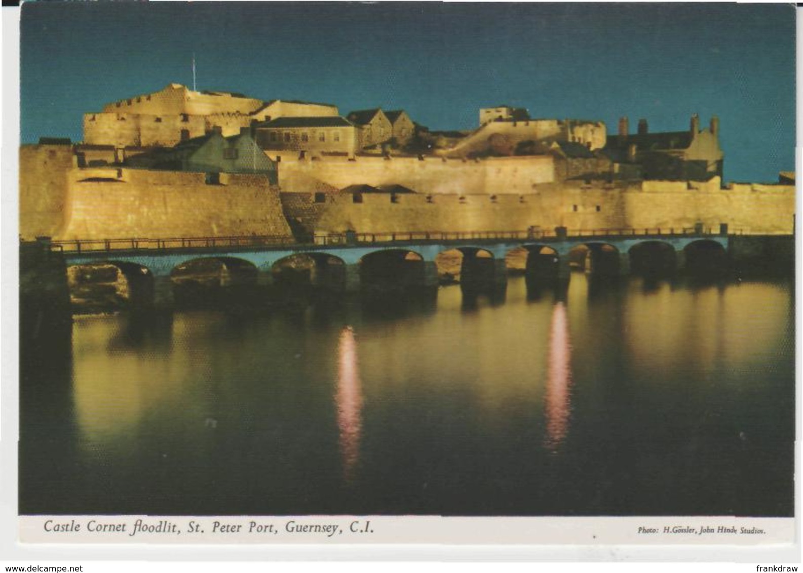 Postcard - Castle Cornet Floodlit, St. Peter Port, Guernsey, C.I. - Unused Very Good - Unclassified