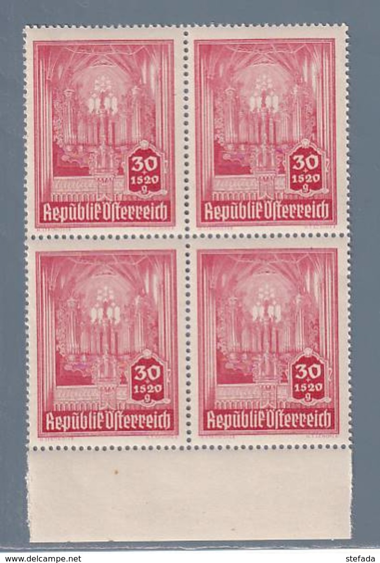 AUSTRIA  AUTRICHE ÖSTERREICH MNH** 1946   S. STEFANO 30+1,20 GR VIERBLOCK - Neufs