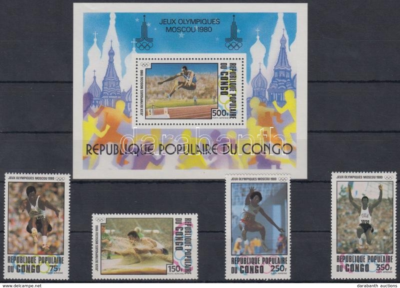 ** 1980 Nyári Olimpia, 1980 Sor Mi 726-729 + Blokk 22 - Other & Unclassified