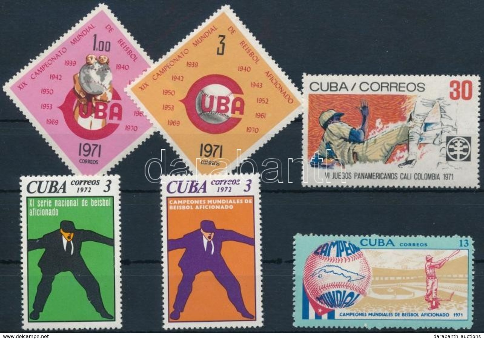 ** 1971-1972 Baseball 6 Klf Bélyeg - Sonstige & Ohne Zuordnung