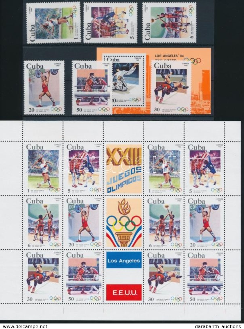 ** 1983 Nyári Olimpia Sor + Kisív Mi 2716-2721 + Blokk Mi 75 - Otros & Sin Clasificación