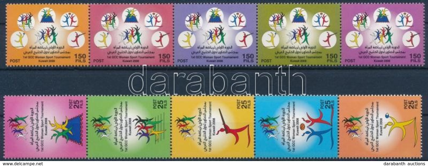 ** 2008 Női Sportjátékok Sor 2 ötöscsíkban Mi 1933-1942 - Altri & Non Classificati