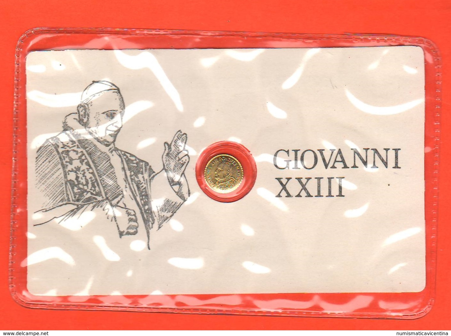 Papa Pope Giovanni XXIII° Gettone Medaglietta Token In Blister Fine Anni '70 Basilica S. Pietro Al Retro - Altri & Non Classificati