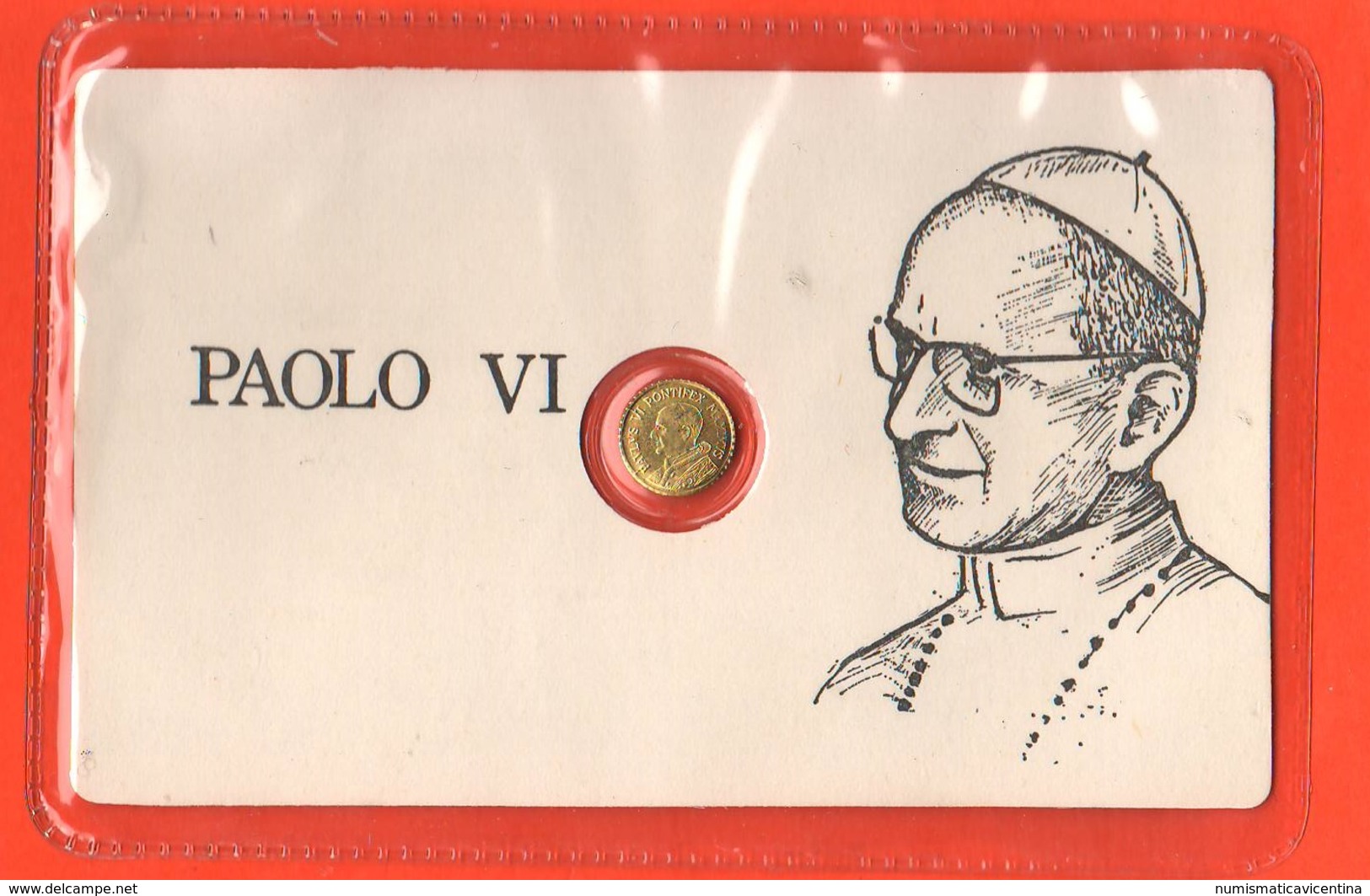 Papa Pope Paolo VI° Gettone Medaglietta Token In Blister Fine Anni '70 Basilica S. Pietro Al Retro - Altri & Non Classificati