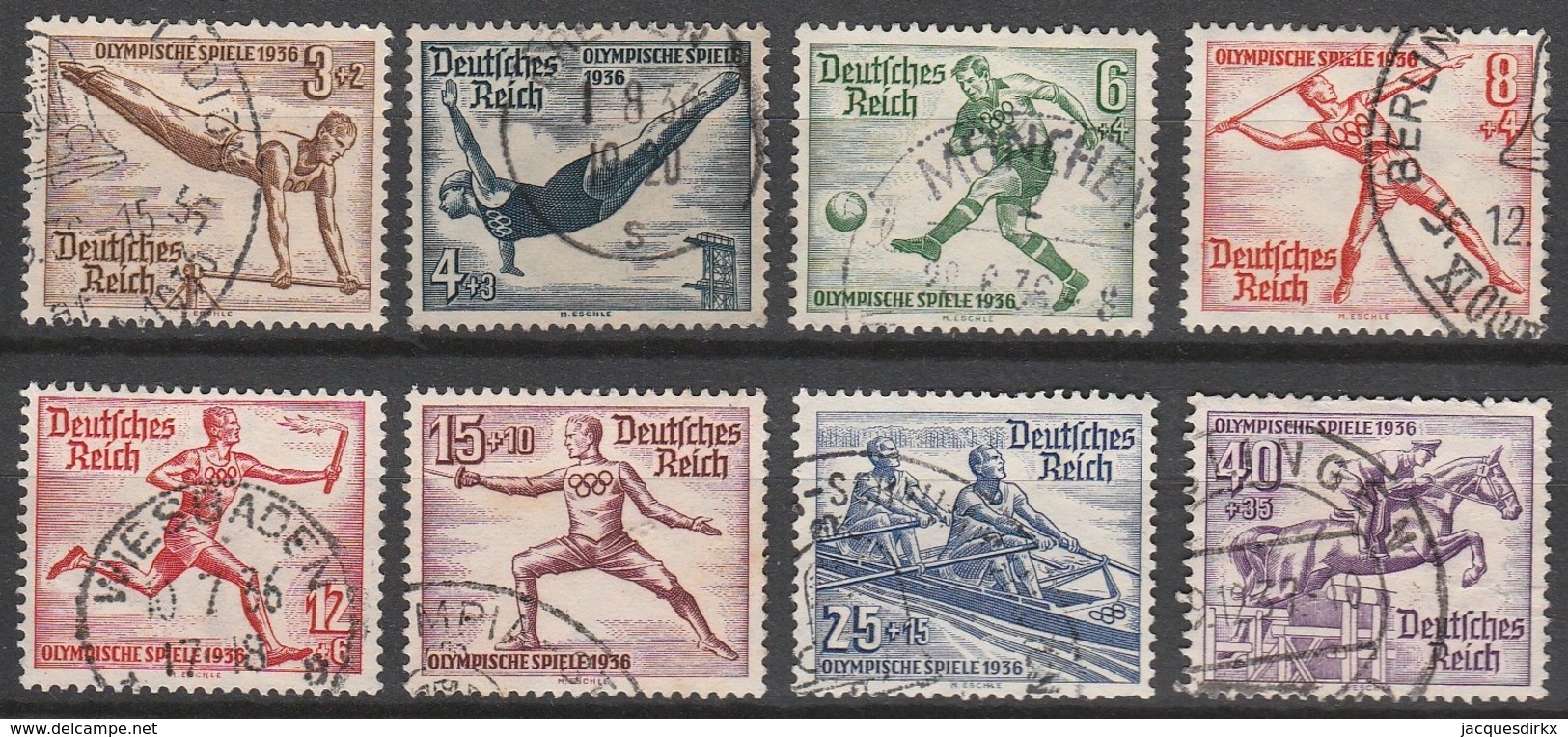 Deutsches Reich    .     Michel       .    609/616        .       O        .      Gebraucht - Gebraucht