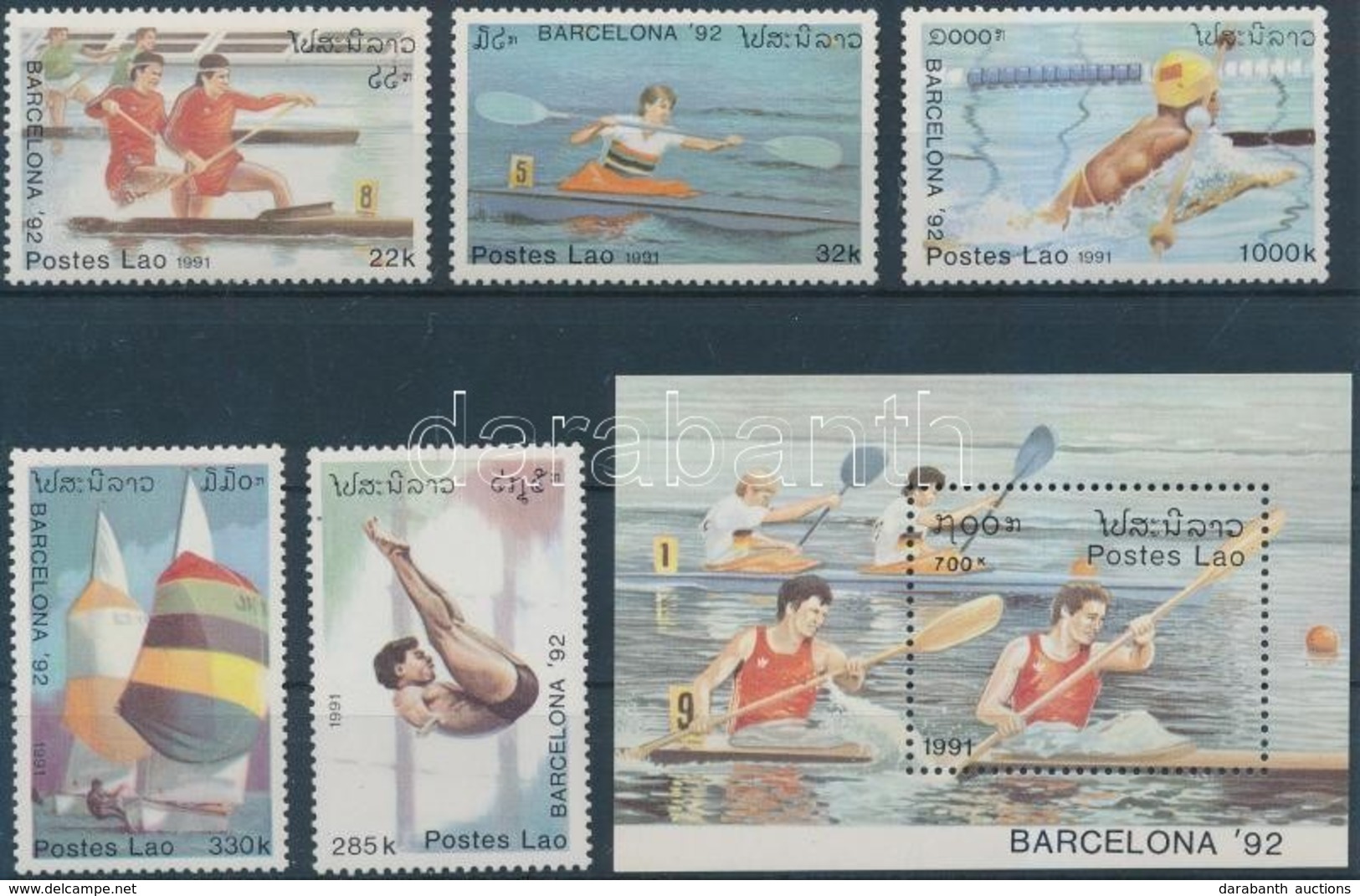 ** 1991 Nyári Olimpia Sor Mi 1245-1249 + Blokk Mi 136 - Altri & Non Classificati