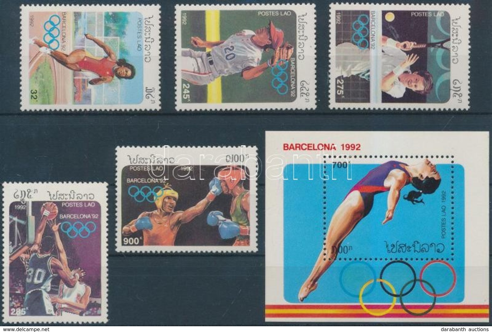 ** 1992 Nyári Olimpia Sor Mi 1296-1300 + Blokk Mi 142 - Sonstige & Ohne Zuordnung