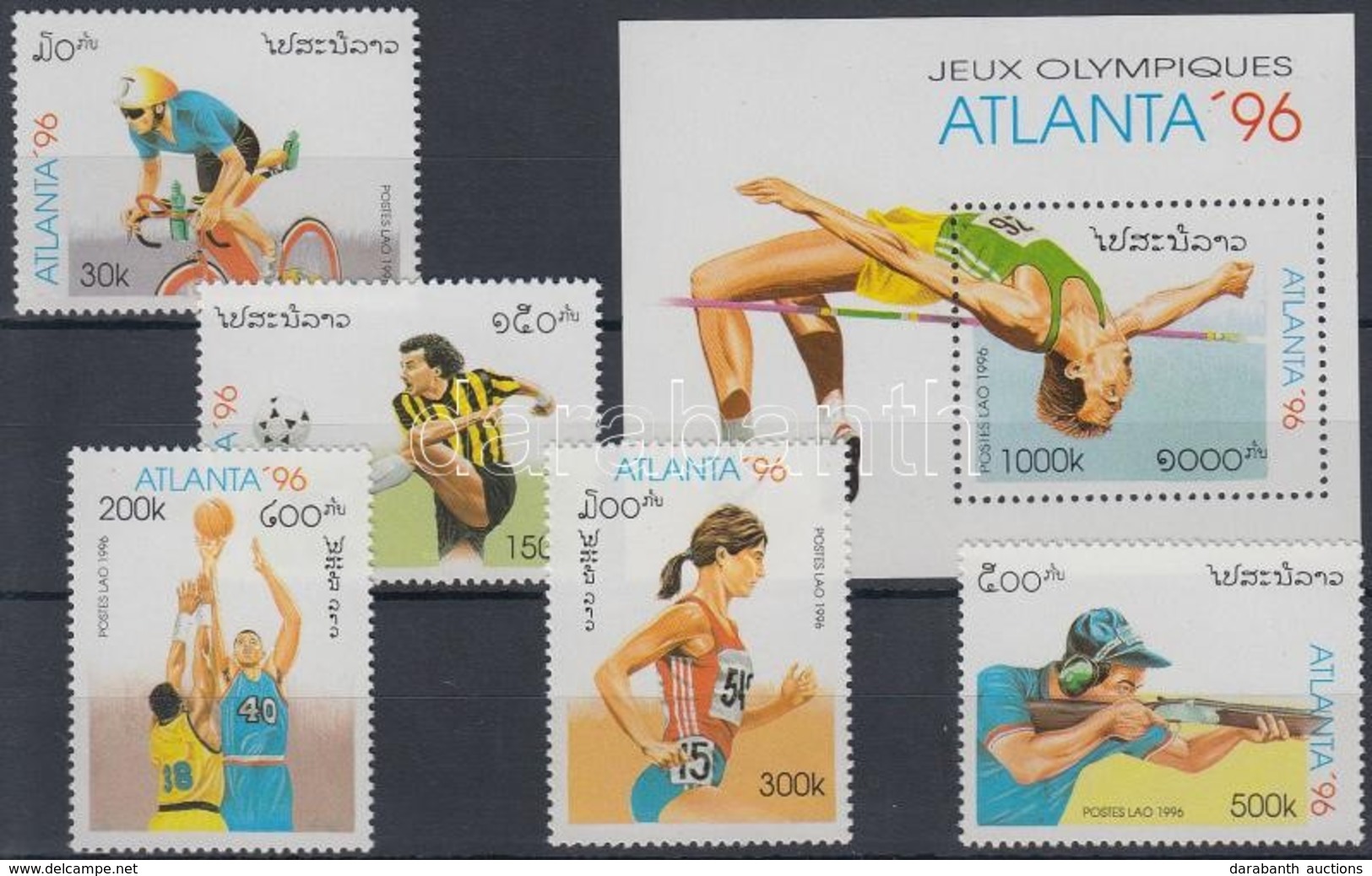 ** 1996 Nyári Olimpia, Atlanta Sor Mi 1498-1502 + Blokk 156 - Altri & Non Classificati