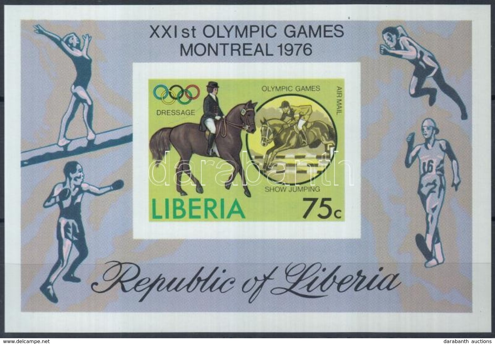 ** 1976 Montreali Nyári Olimpia Vágott Blokk Mi 80 B - Altri & Non Classificati
