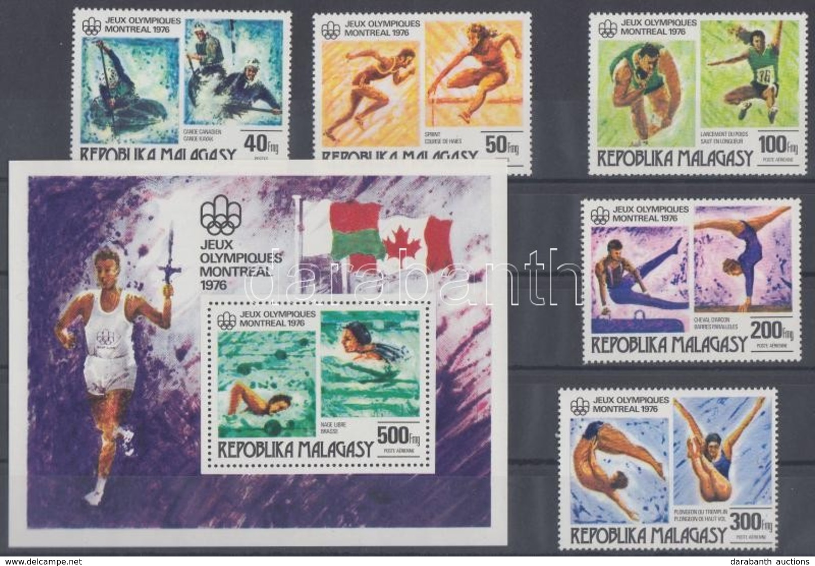 ** 1976 Nyári Olimpia Sor Mi 775-779 + Blokk 10 - Other & Unclassified