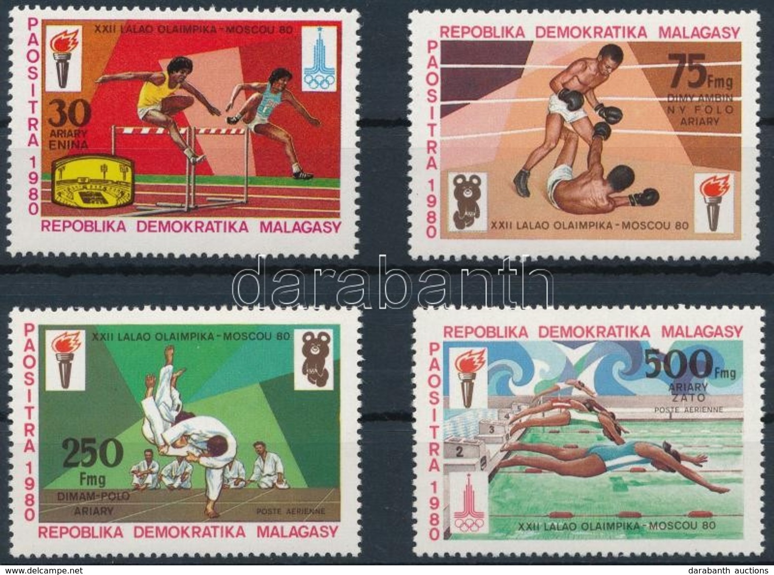 ** 1980 Nyári Olimpia Sor Mi 863-866 - Autres & Non Classés