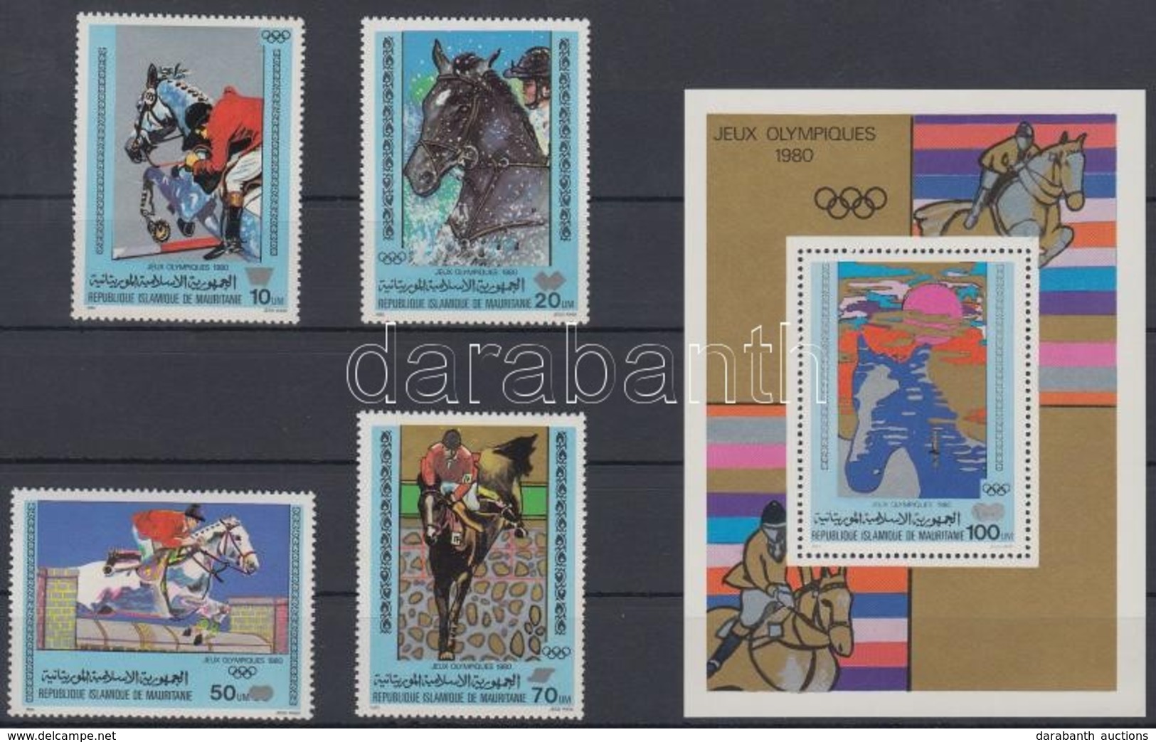 ** 1980 Moszkvai Nyári Olimpia Sor Mi 680-683 + Blokk Mi 27 - Altri & Non Classificati