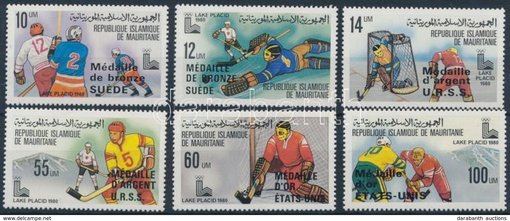 ** 1980 Téli Olimpia, Lake Placid Sor Mi 671-676 - Andere & Zonder Classificatie