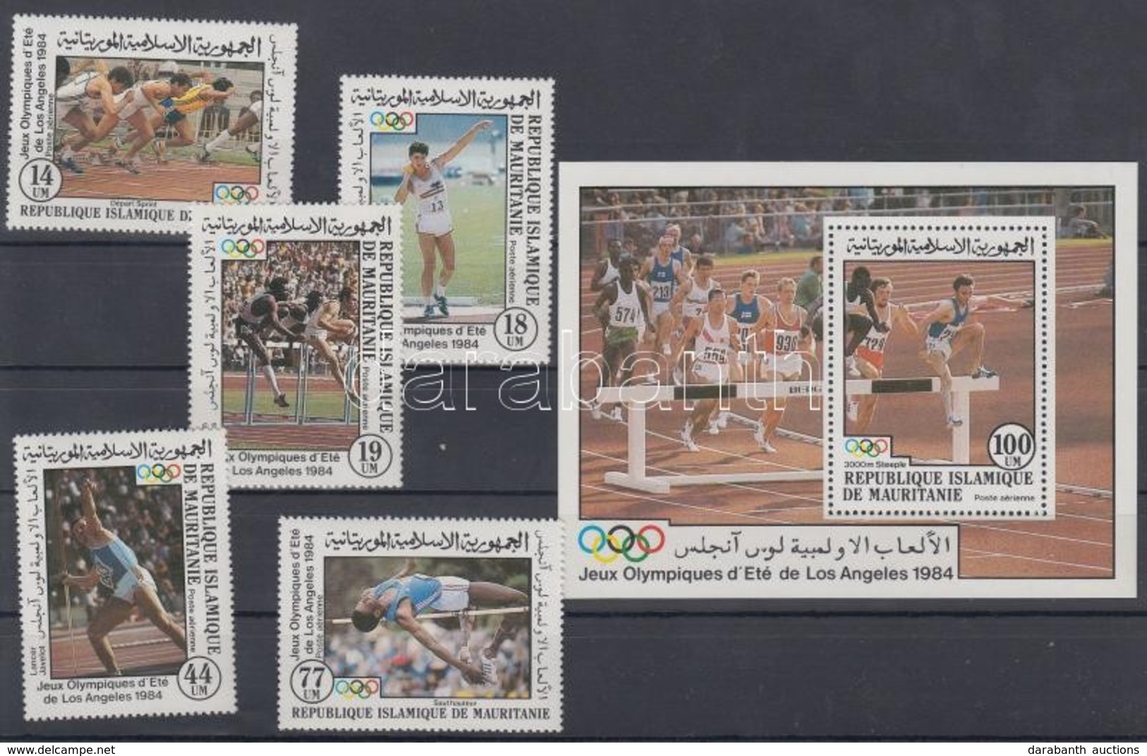 ** 1984 Los Angeles-i Olimpia Sor Mi 821-825 + Blokk 58 - Sonstige & Ohne Zuordnung