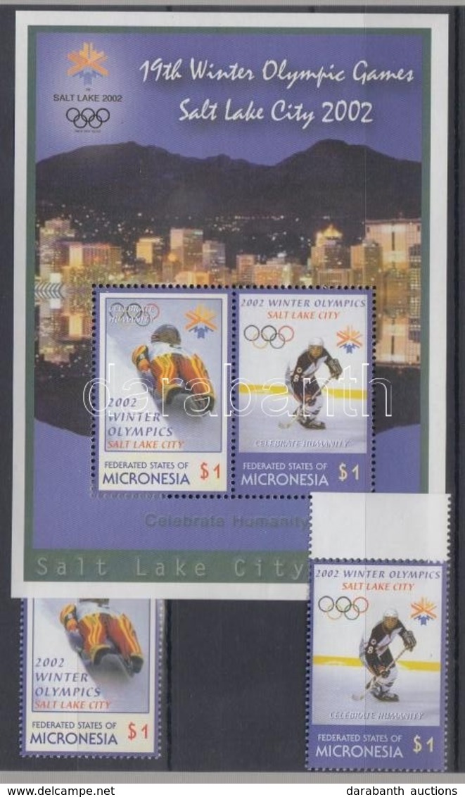 ** 2002 Téli Olimpia Salt Laky City ívszéli Sor Mi 1286-1287 + Blokk Mi 103 - Other & Unclassified