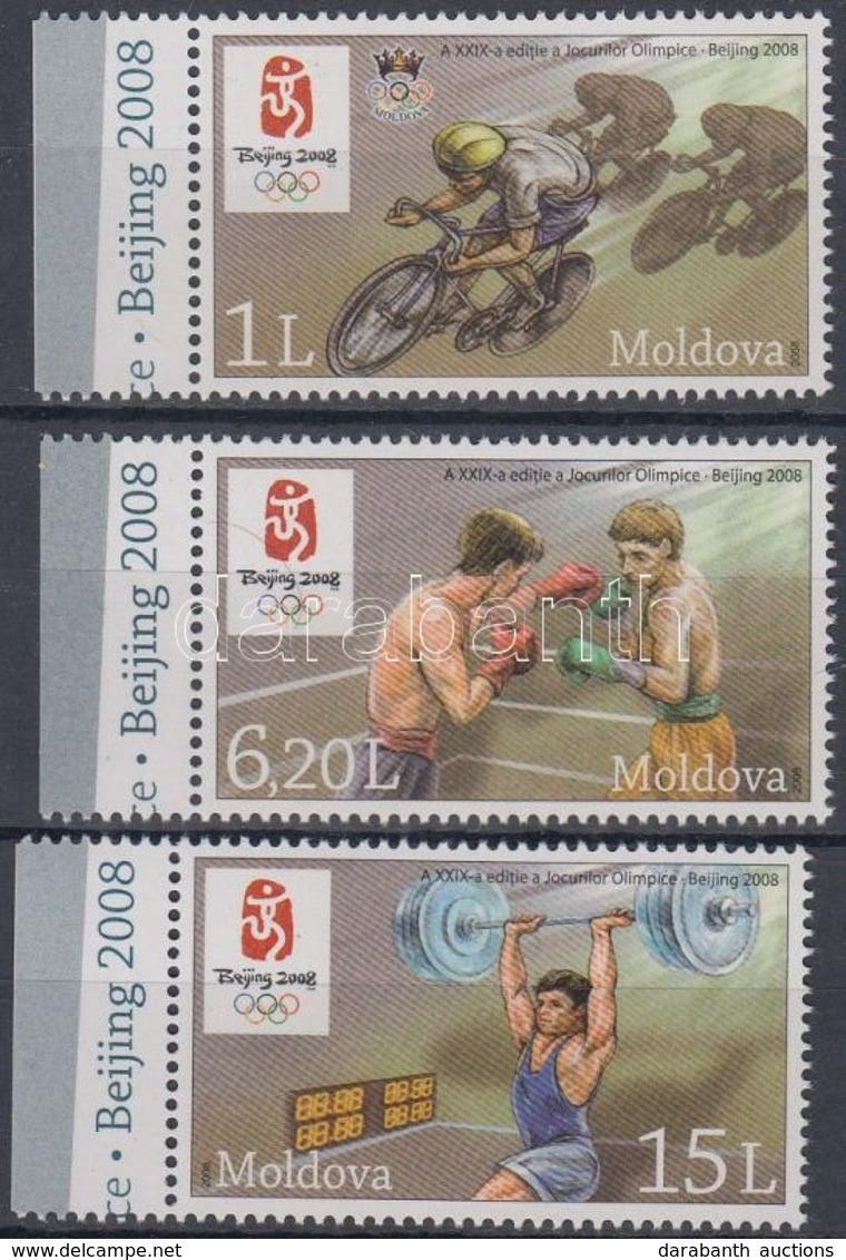 ** 2008 Nyári Olimpia, Peking ívszéli Sor Mi 608-610 - Altri & Non Classificati