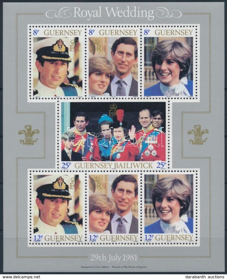 ** 1981 Károly Herceg és Lady Diana Blokk,
Prince Charles And Lady Diana Block
Mi 3 - Other & Unclassified