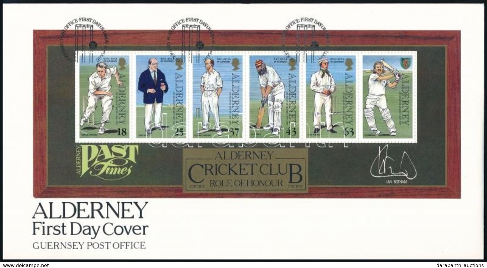 1997 Krikett Játékosok Blokk FDC,
Cricket Players Block FDC
Mi 103-107 - Other & Unclassified