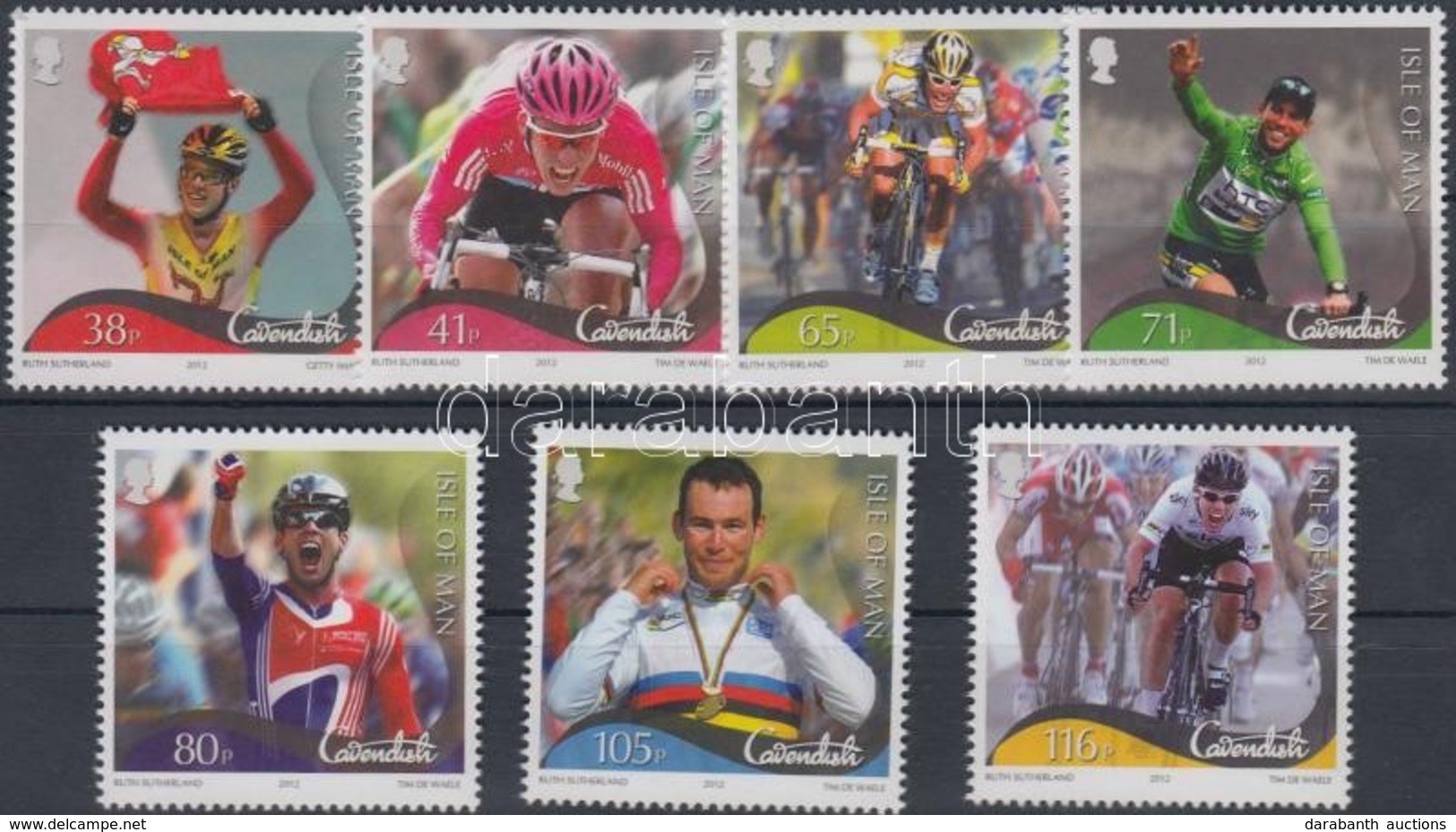 ** 2012 Mark Cavendish Kerékpározó Sor Mi 1785-1791 - Altri & Non Classificati