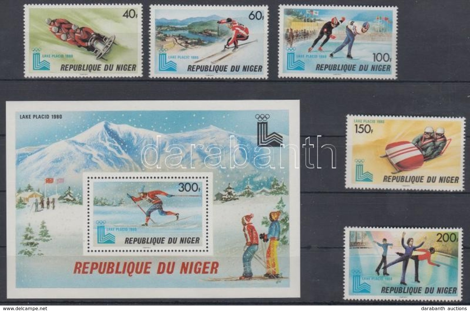 ** 1979 Téli Olimpia, Lake Placid Sor 685-689 + Blokk 26 - Sonstige & Ohne Zuordnung