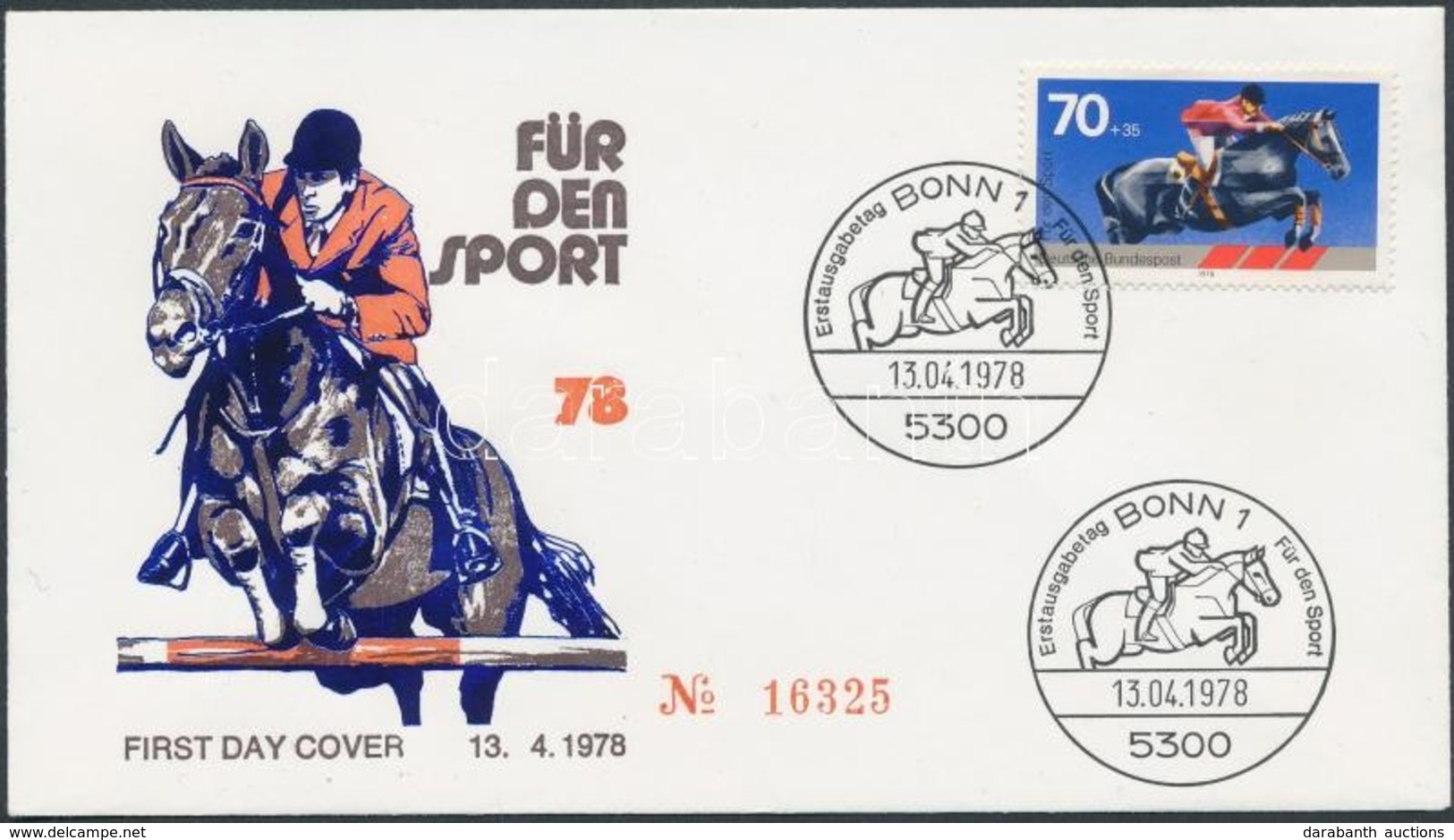 1978 Sporthilfe Mi 968 FDC - Sonstige & Ohne Zuordnung