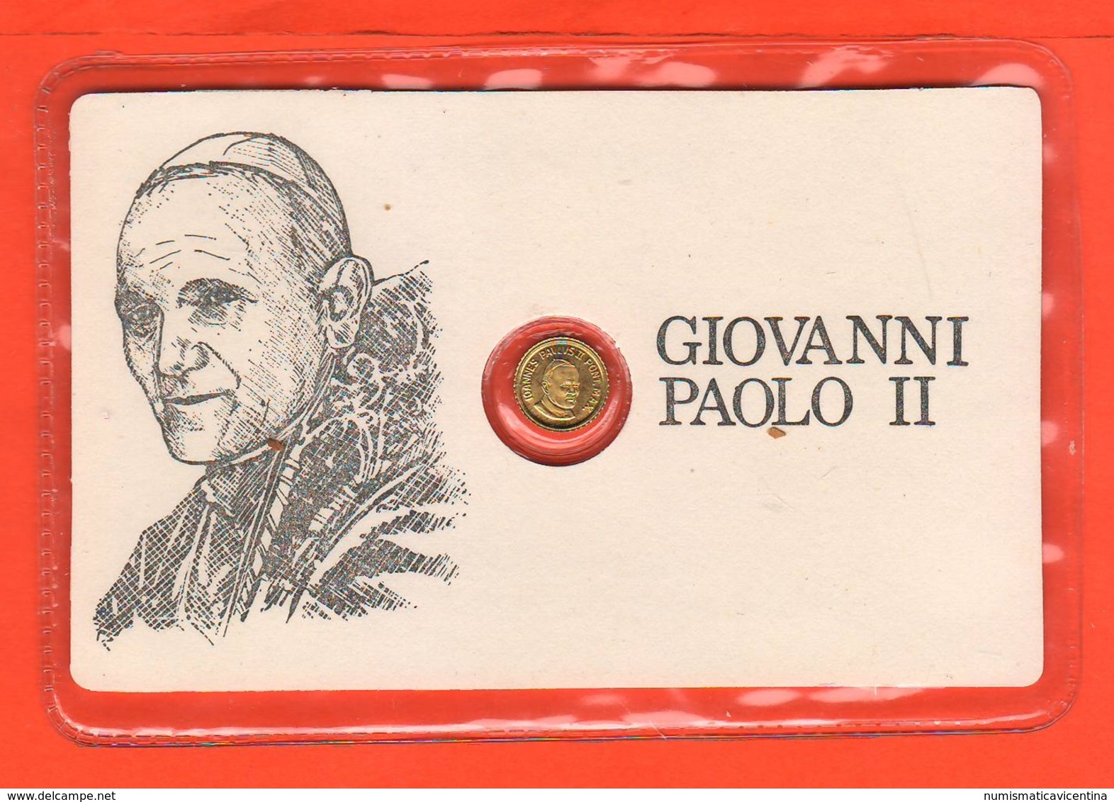 Papa Pope Giovanni Paolo II° Gettone Medaglietta Token In Blister Fine Anni '80 Chiavi S.Pietro Al Retro - Altri & Non Classificati